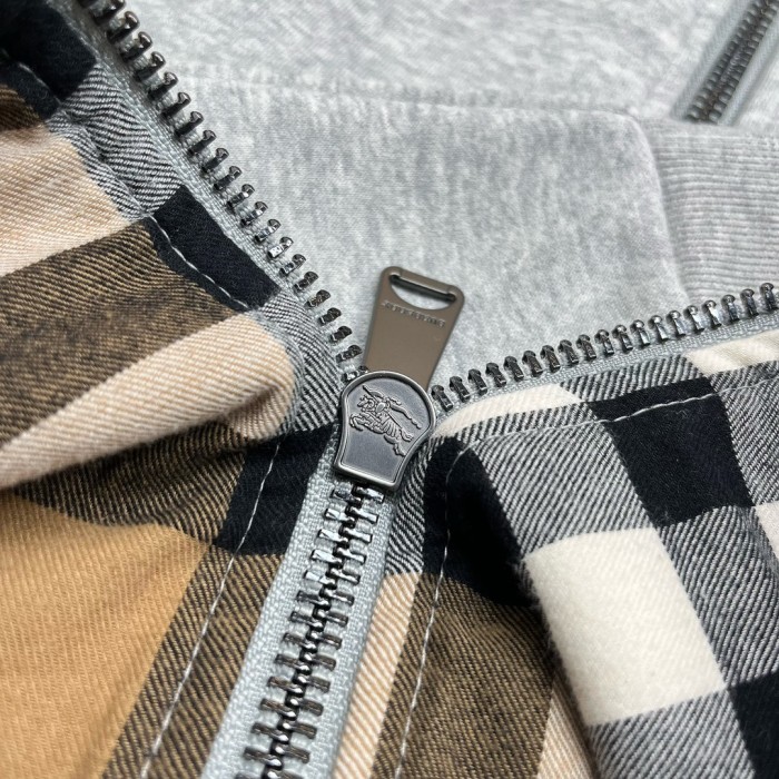 1:1 quality version Plaid Cut Piece Battle Horse Embroidery Hoodie 3 colors 28685230