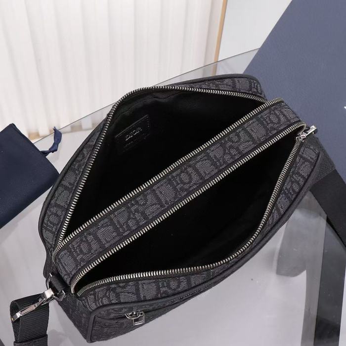 1:1 quality version Embroidered All-Over Print Logo Crossbody Bag 28685663