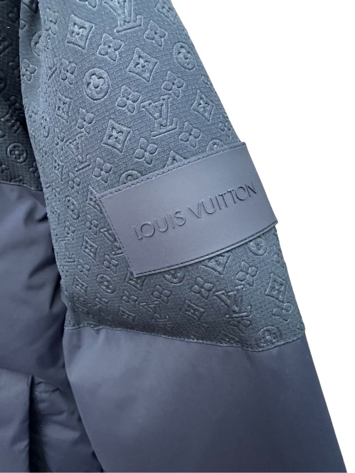 1:1 quality version Detachable Hooded Jacquard Down Jacket 2 colors 28685223