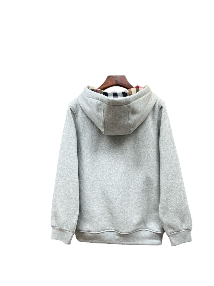 1:1 quality version Plaid Cut Piece Battle Horse Embroidery Hoodie 3 colors 28685230