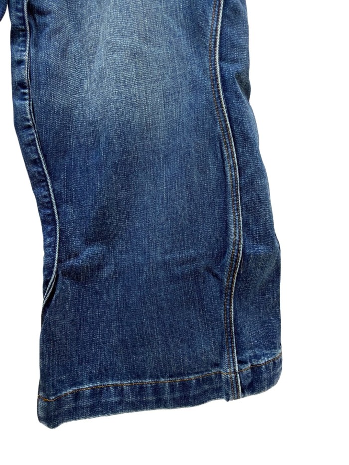1:1 quality version Vintage Washed Wavy Line Denim Jeans 28685202