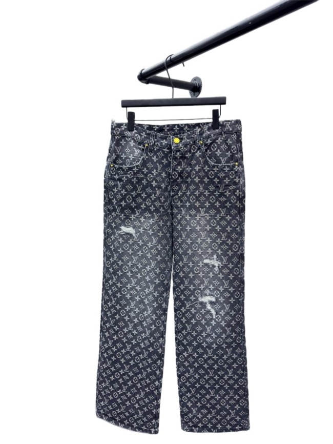 1:1 quality version Limited Edition Embroidered Little Red Man Denim Jeans 28685201