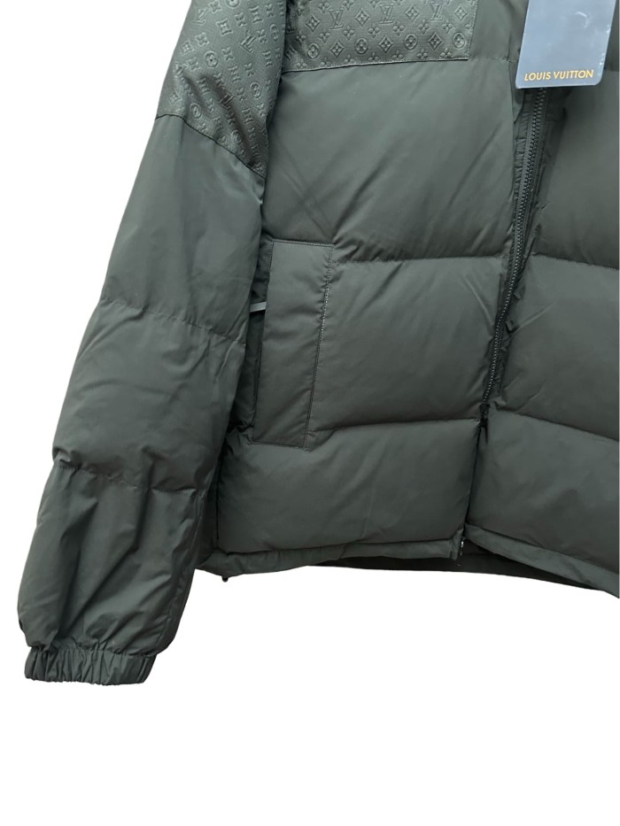 1:1 quality version Detachable Hooded Jacquard Down Jacket 2 colors 28685223