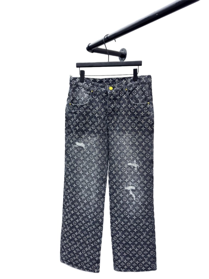 1:1 quality version Limited Edition Embroidered Little Red Man Denim Jeans 28685201