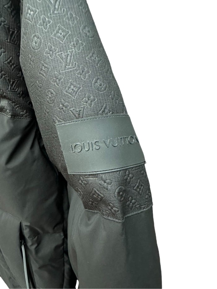 1:1 quality version Detachable Hooded Jacquard Down Jacket 2 colors 28685223