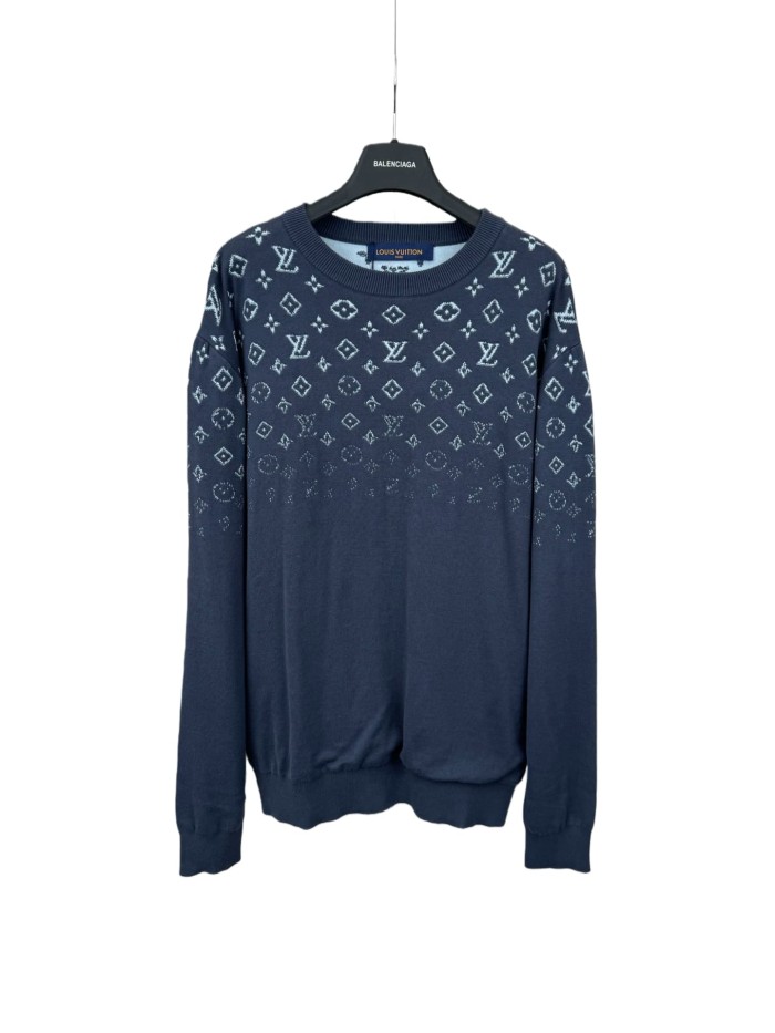 1:1 quality version High Quality Woolen Jacquard Gradient Sweater 2 colors 28685208