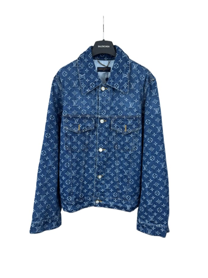 1:1 quality version Full Print Embroidered Denim Jacket 28687457