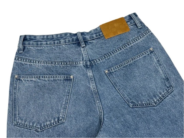 1:1 quality version Boxy White Logo Embroidered Jeans 28687463