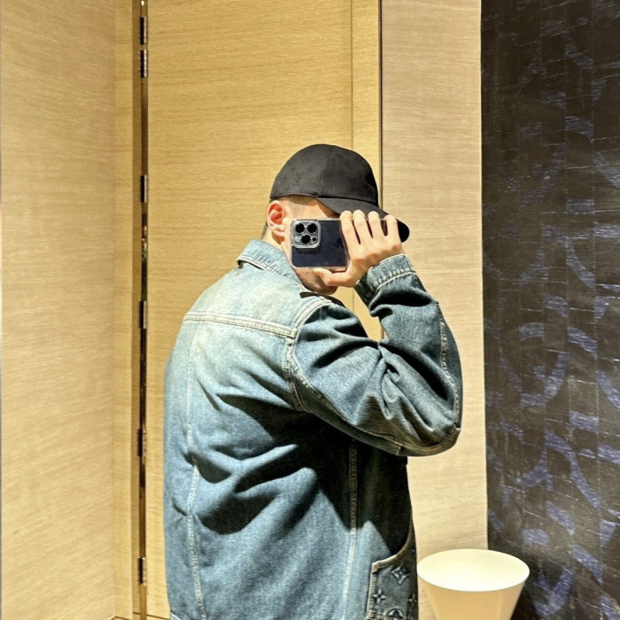 1:1 quality version Embroidered Patch Pocket Denim Jacket 28687456