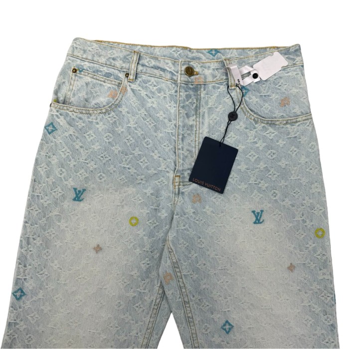 1:1 quality version Embroidered Trimmed Pocket Jeans 28687460