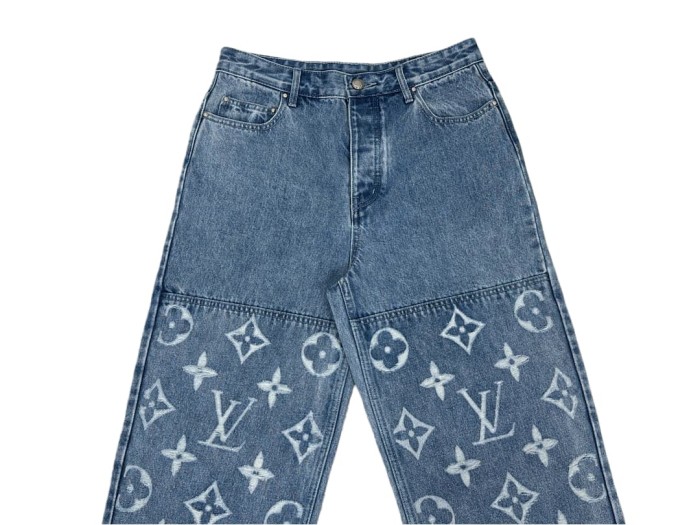 1:1 quality version Boxy White Logo Embroidered Jeans 28687463