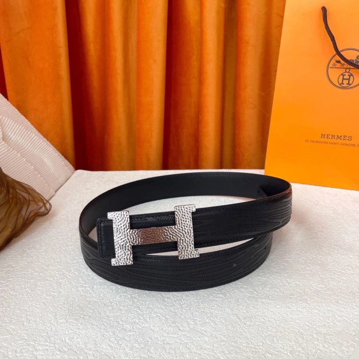1:1 quality version Forged H-shaped Buckle Double-sided Belt【Width 3.8 cm】3 colors 28688397