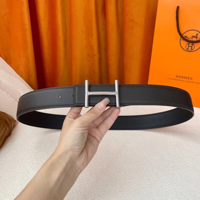 1:1 quality version Metal Thread Buckle Double-sided Belt【Width 3.8 cm】4 colors 28688398