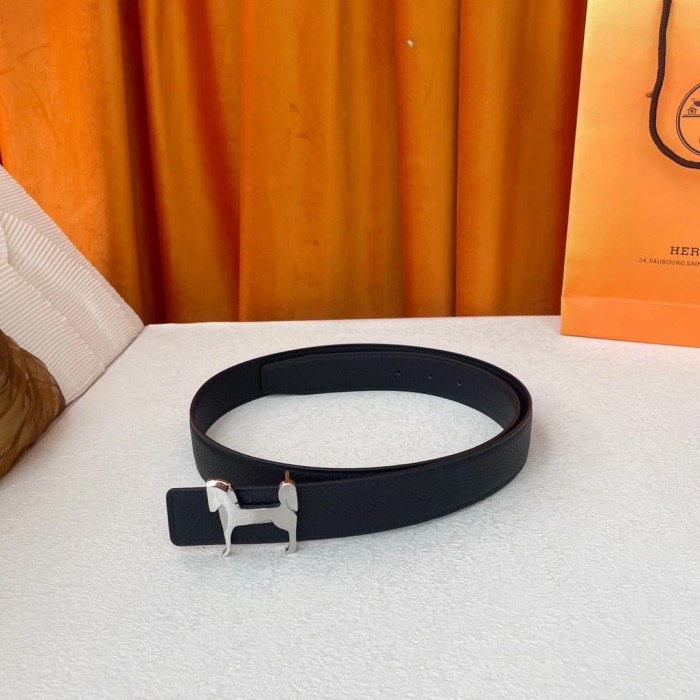 1:1 quality version Metal Horse Buckle Double-sided Belt【Width 3.2 cm】2 colors 28688396