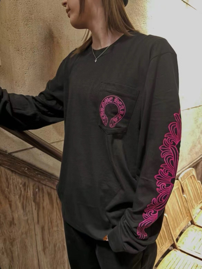 1:1 quality version Double-Sleeve Vine Print Long Sleeve T-Shirt 2 colors 28688408