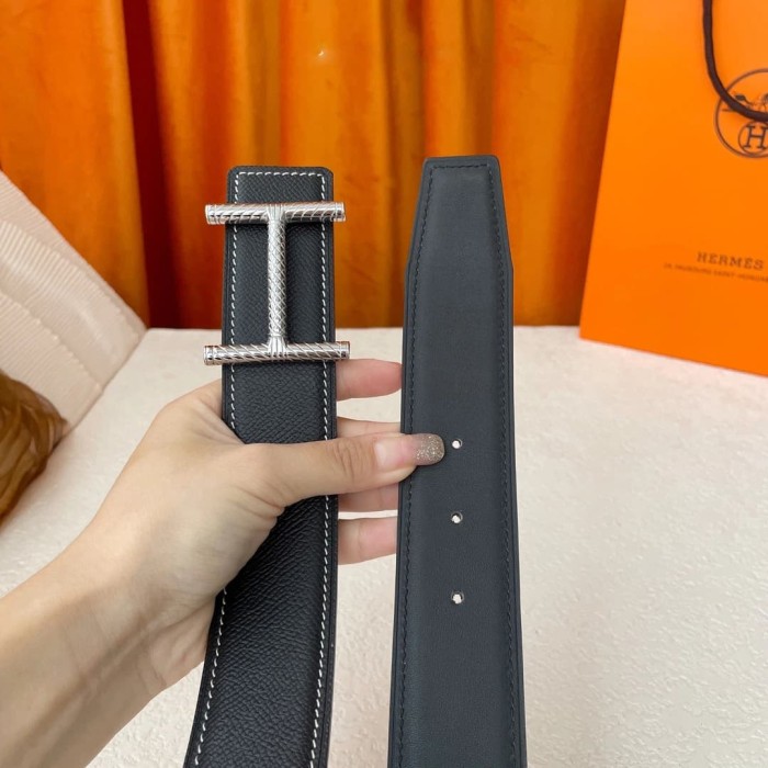 1:1 quality version Metal Thread Buckle Double-sided Belt【Width 3.8 cm】4 colors 28688398
