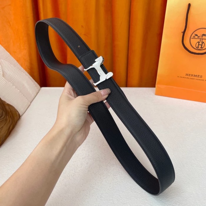1:1 quality version Metal Horse Buckle Double-sided Belt【Width 3.2 cm】2 colors 28688396
