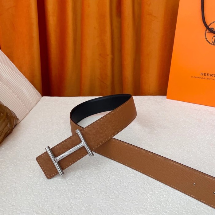 1:1 quality version Metal Thread Buckle Double-sided Belt【Width 3.8 cm】4 colors 28688398