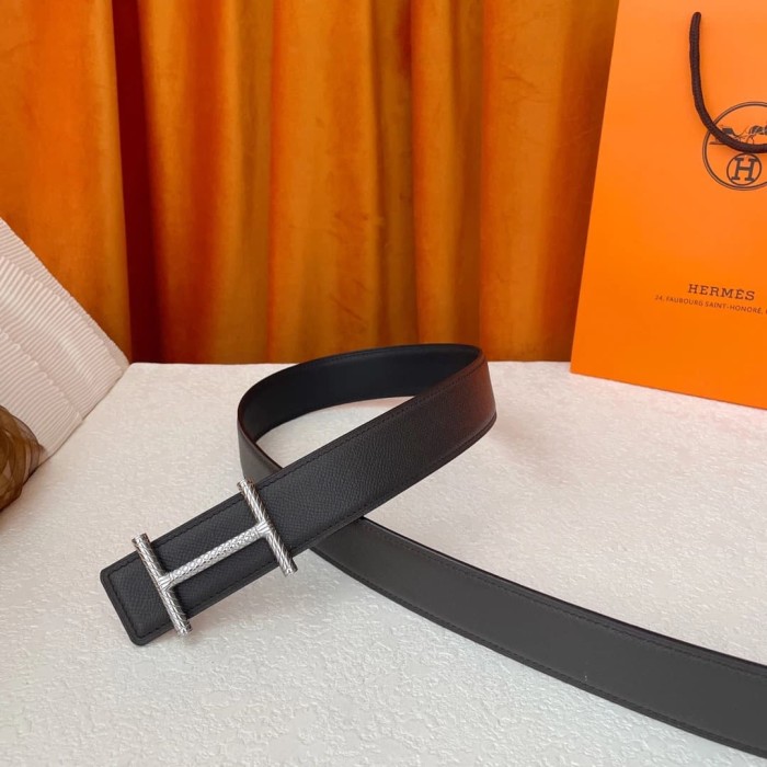 1:1 quality version Metal Thread Buckle Double-sided Belt【Width 3.8 cm】4 colors 28688398