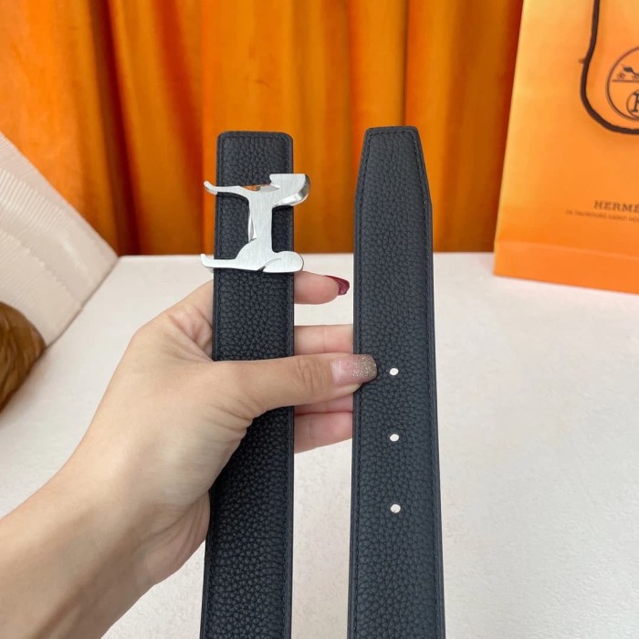 1:1 quality version Metal Horse Buckle Double-sided Belt【Width 3.2 cm】2 colors 28688396