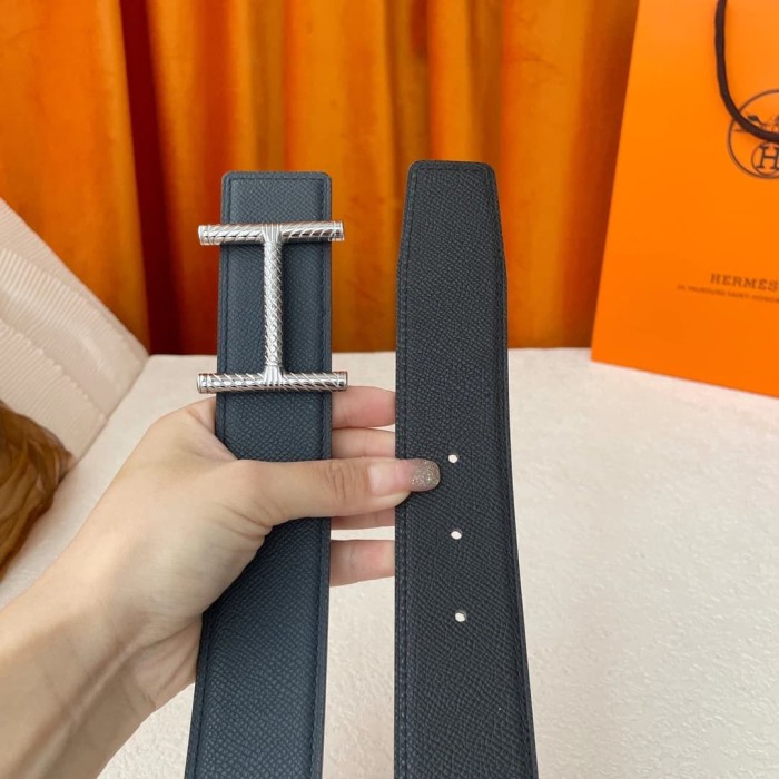 1:1 quality version Metal Thread Buckle Double-sided Belt【Width 3.8 cm】4 colors 28688398