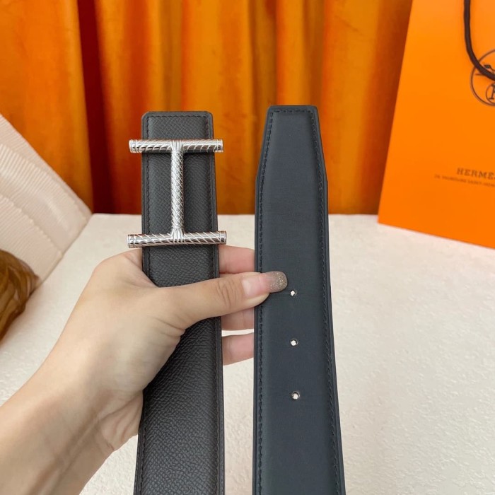 1:1 quality version Metal Thread Buckle Double-sided Belt【Width 3.8 cm】4 colors 28688398
