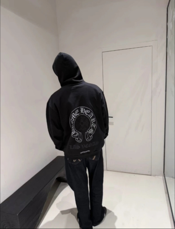 1:1 quality version Phantom Horseshoe Silver-Print Hoodie 28688412