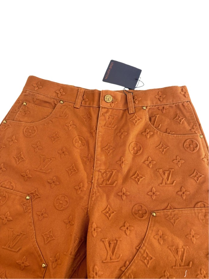 1:1 quality version Heavy Industry Logo Embossed Denim Workwear Pants 28691964