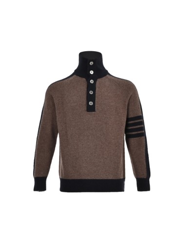 1:1 quality version Colorblock Woolen Collarless Sweater Hoodie 2 colors 28691960