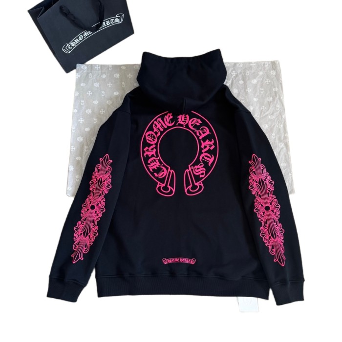 1:1 quality version Cross Vine Back Horse Hoof Print Zipper Hoodie 2 colors 28691989