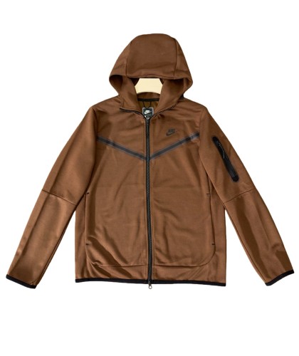 Solid Brown Windrunner Hoodie & Pants Set 28692014