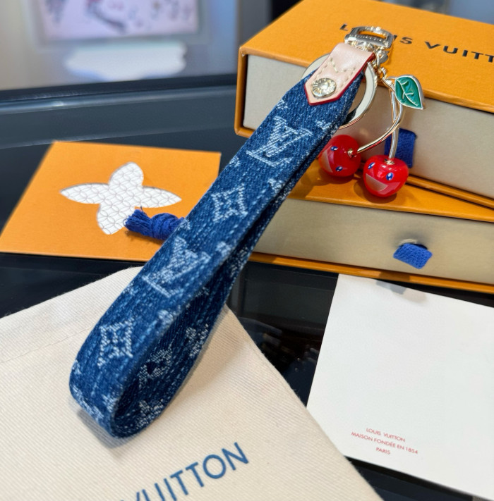 Denim Logo Cherry Keychain 28692172