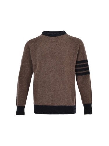 1:1 quality version Color-blocked Wool Crew Neck Sweater Hoodie 2 colors 28691959