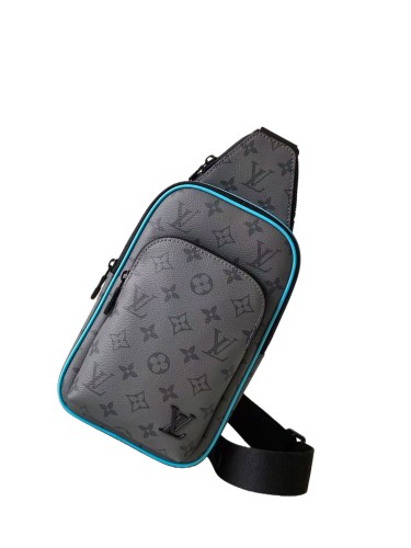 1:1 quality version Avenue Old Flower Coated Canvas Single Shoulder Crossbody Bag 28693107