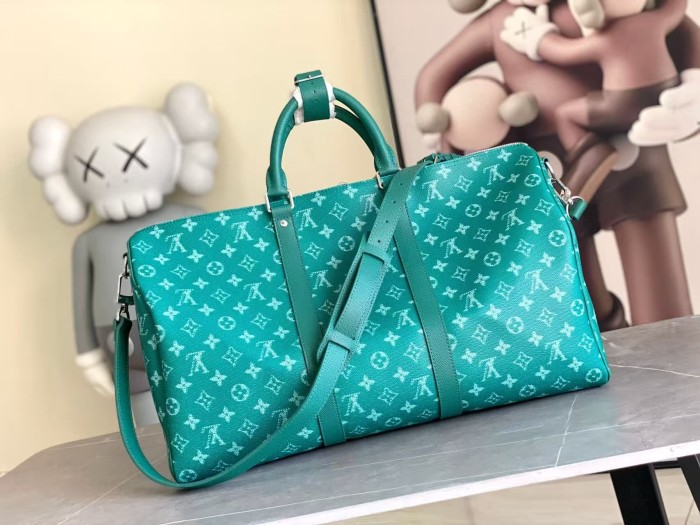 1:1 quality version Keepall 50 Small Dog Paw Print Accessory Shoulder Bag 28694047