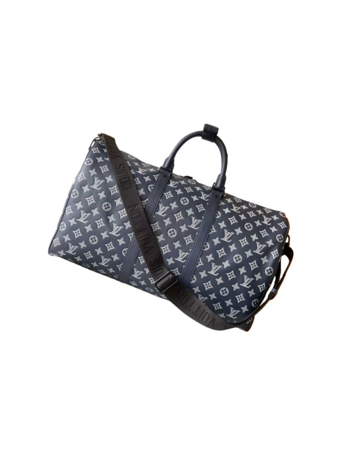 1:1 quality version Keepall 50 Letter Embossed Coated Single Shoulder Bag 28694051