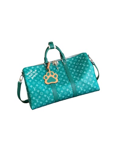 1:1 quality version Keepall 50 Small Dog Paw Print Accessory Shoulder Bag 28694047