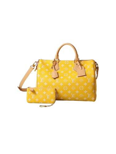 1:1 quality version Speedy 25 Classic Monogram Yellow Shoulder Bag 28694052