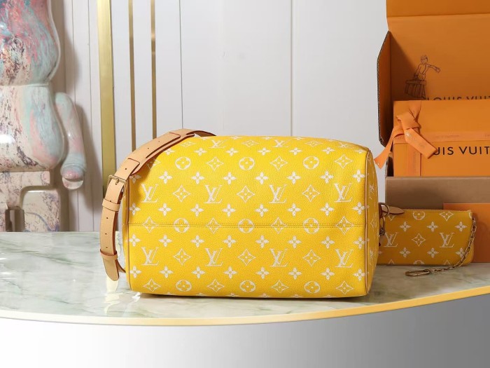 1:1 quality version Speedy 25 Classic Monogram Yellow Shoulder Bag 28694052