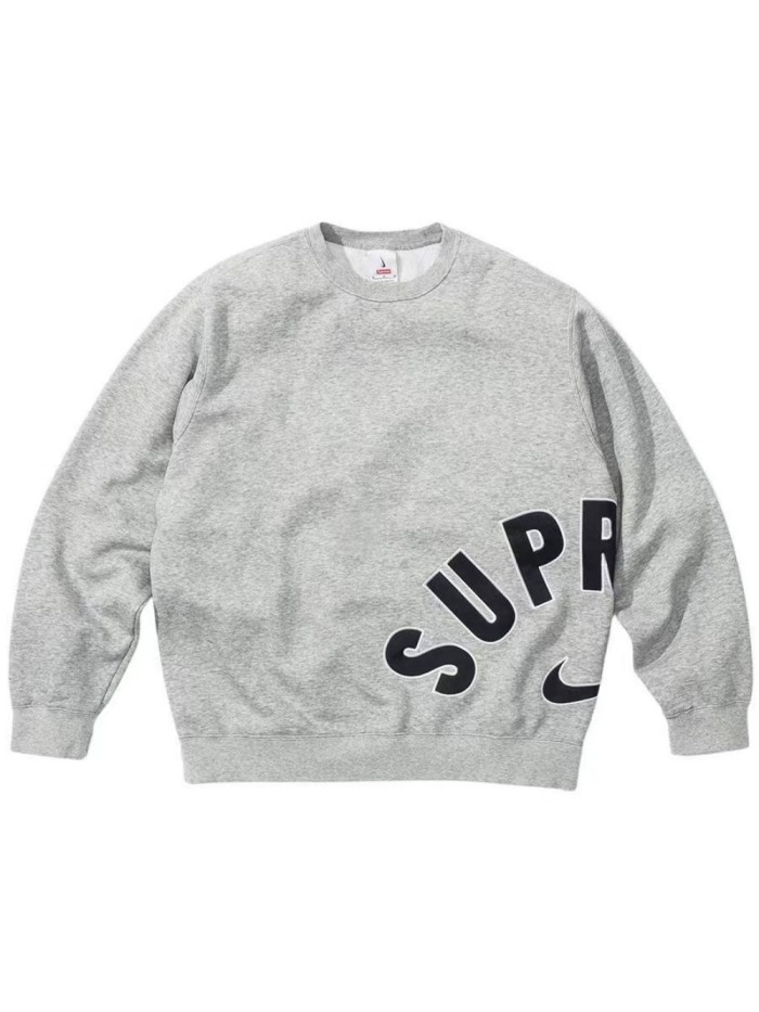 Simple Outline Logo Print Crew Neck Sweatshirt 2 colors 28703208