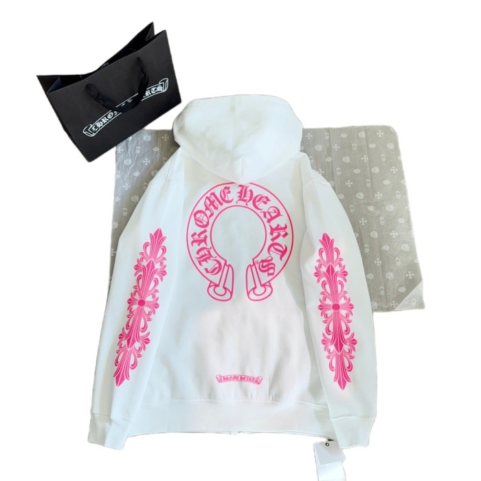 1:1 quality version Cross Vine Back Horse Hoof Print Zipper Hoodie 2 colors 28691989