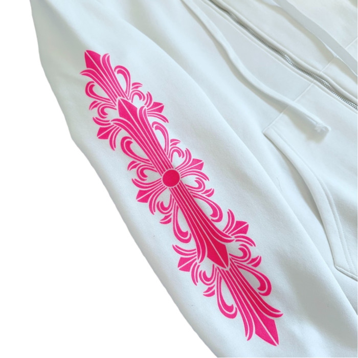 1:1 quality version Cross Vine Back Horse Hoof Print Zipper Hoodie 2 colors 28691989