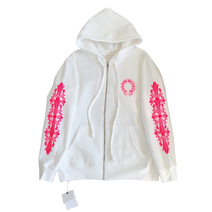 1:1 quality version Cross Vine Back Horse Hoof Print Zipper Hoodie 2 colors 28691989