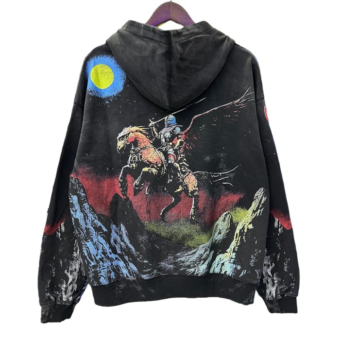 Tianma Armor Knight Print Washed Version Hoodie 28709899