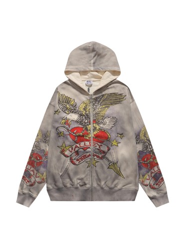 Eagle Star Magic Wand Print Washed Version Hoodie 28709901