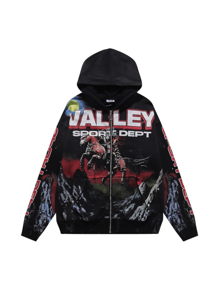 Tianma Armor Knight Print Washed Version Hoodie 28709899