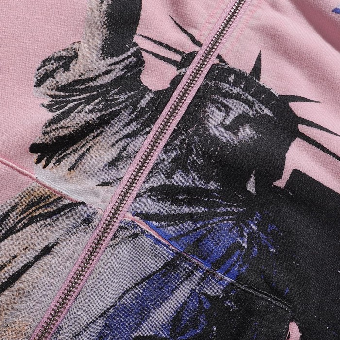 Statue of Liberty Print Washed Version Hoodie 28709898