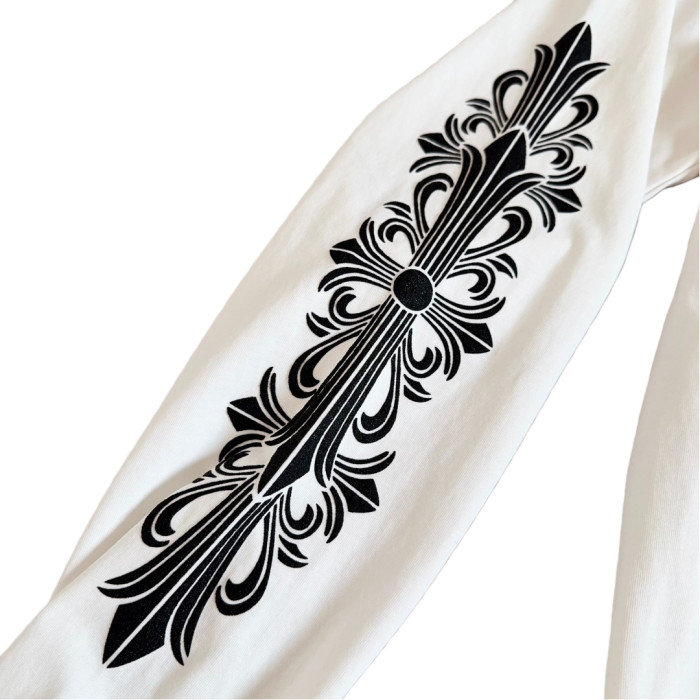 1:1 quality version Classic Floral Sleeve Horse Hoof Print Long Sleeve T-Shirt 2 colors 28711236