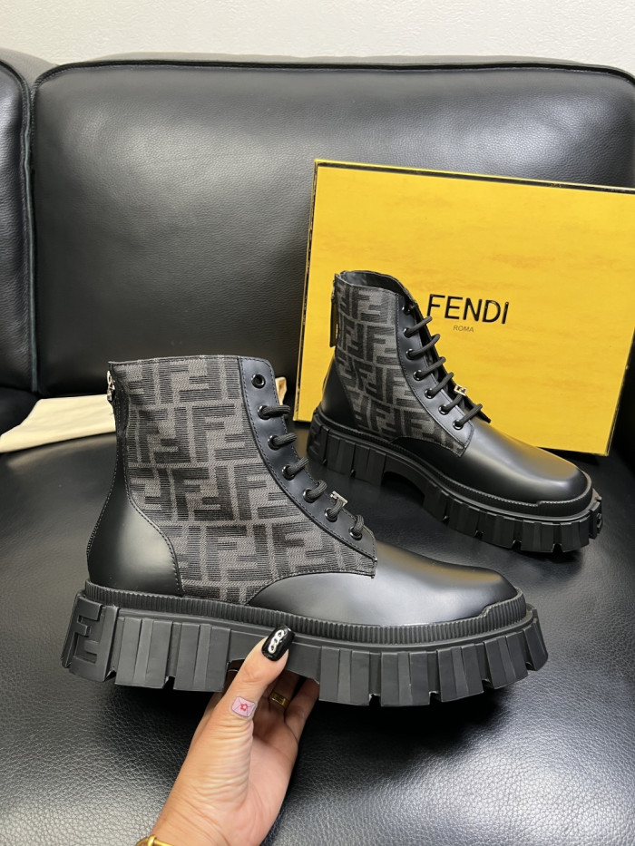 1:1 quality version Men's Patchwork High-Top Boots 3 colors 28710759
