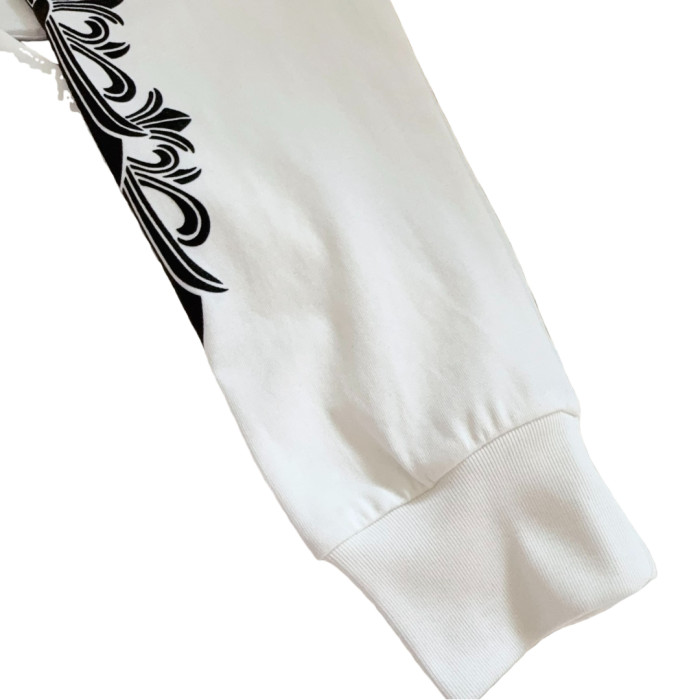 1:1 quality version Classic Floral Sleeve Horse Hoof Print Long Sleeve T-Shirt 2 colors 28711236